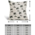 thumbnail image 4 of Black Tree Pillow Covers 16X16 Inch Set of 2 Coastal Tropical Plants Coconut Trees Decorative Pillow Cases Summer Beach Vintage Cushion Case Hawaiian Home Decor for Sofa Couch Outdoor, 4 of 6