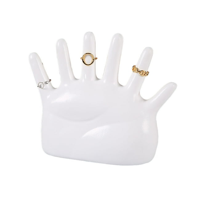 Support de Présentation de Bijoux à Main, Support de Bague en Résine pour Bracelets pour Bandeaux Noir, Jaune, Blanc