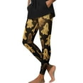 thumbnail image 4 of YOIAVAIOY Holiday Leggings for Women Halloween Printed Tights Elastic High Waisted Yoga Pants Fashion Casual Workout Bottom Gold L, 4 of 9