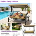thumbnail image 4 of YLLN Porch Swing Cushions With Backrest, 4" Thicken Waterproof Outdoor Bench Cushion, Patio Swing Cushion Replacement, For Outdoor Indoor Garden Furniture, Only Cushion（40" x 47",Off-White）, 4 of 9