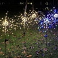 thumbnail image 1 of Lámpara de pie con energía solar, fuegos artificiales, cadena de luces de diente de león, cadena de luces decorativas a prueba de agua para patio, parque y césped, 1 of 4