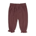 thumbnail image 2 of Huanglei Toddler Kids Boy Girl Casual Basic Plain Soft Trousers Baby Summer Comfy Linen Harem Pants Lightweight Jogger Pants, 2 of 4