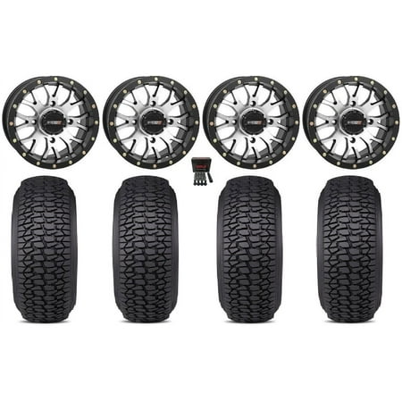 System 3 ST-3 14 Wheels Machined 28 Regulator 2 Tires Can-Am Maverick X3 / Honda Pioneer 1000 / Talon