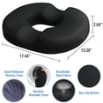 thumbnail image 2 of Almohada Donut para asiento y silla CloudBliss, color negro, 2 of 7