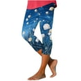 thumbnail image 5 of jjayotai Boho Floral Print Leggings for Women, Trendy Art Painting Beach Summer Fall Clothes Yoga Pants High Waisted Capri Trousers, 5 of 7