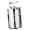 thumbnail image 1 of Matsuzay Stainless Steel Thermal Insulated Stackable Bento Tiffin Almacenamiento y organización del hogar Plata 3 niveles, 1 of 1