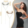 thumbnail image 4 of fastboy 2pack/lot Haut de Gamme Texture Long Collier de Strass pour les Femmes Tops Strass Choker Robe de Luxe 1Set, 4 of 6
