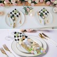 thumbnail image 3 of Easter Cloth Napkins, Spring Rabbit Sheep Duck Eggs Plants Black Plaid Washable and Reusable Dinner Napkins Set of 8, Table Napkin for Kitchen Party Birthday Wedding Hotel Housewarming 20"x20", 3 of 9
