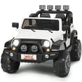 thumbnail image 1 of Patiojoy 12V Electric Kids Ride On Truck Toys 2 Seater Jeep Car with Remote Control White, 1 of 9