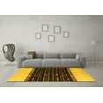 thumbnail image 3 of Ahgly Company Indoor Round Abstract Yellow Modern Area Rugs, 7' Round, 3 of 4
