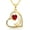 Maroon::Gold, variant on Red Heart Pendant Necklace - Gold-Plated Valentine’s Jewelry