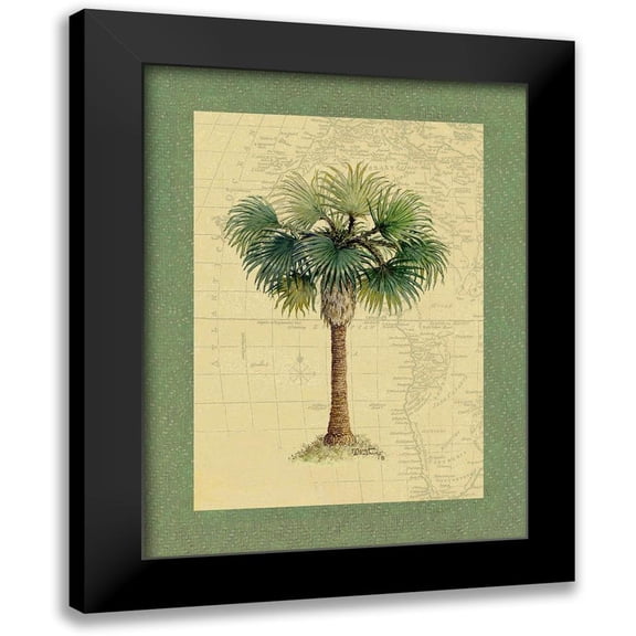 Kruskamp, Janet 12x14 Black Modern Framed Museum Art Print Titled - Palm Tree V