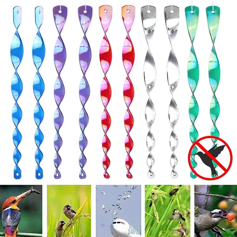 Elbourn 30CM Bird Repellent Reflective Scare Rods Ornamental Spinner