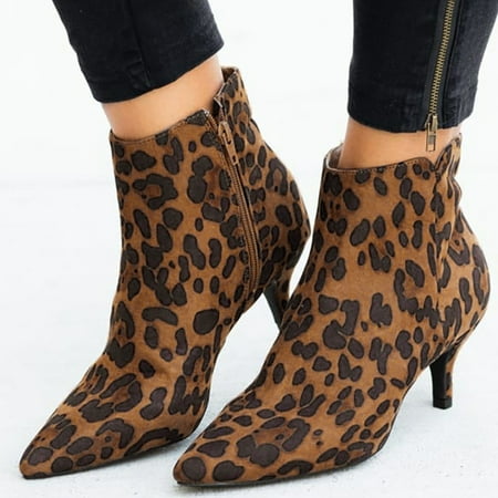 

fzm women shoes women s leisure rome solid large size thin med heels zipper short boots shoes
