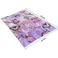 thumbnail image 4 of Purple Butterfly Pattern Blanket,Comfortable Soft Lamb Wool Throw Blanket,All Season,Warm Lightweight Blankets for Sofa Bed Couch Living Room Chair,40"x50", 4 of 4