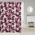 thumbnail image 2 of Manfei Abstract Duck Camo Shower Curtain 72Wx72L, Countryside Camouflage Shower Curtain 72Wx72L, Dusty Pink, 2 of 5