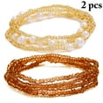 thumbnail image 2 of 2 Pcs Chaîne à Perles pour Femmes, Chaîne de Corps à Perles Mode, Chaîne de Ventre pour la Plage, 2 of 10