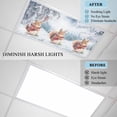 thumbnail image 6 of Squirrel and 1 Piece Pine Cone Animal Pine Tree Snowscape Christmas Magnetic Fluorescent Light Covers, 2x4 Ft, Magnetic Light Covers for Ceiling Lights Classroom Office Home Decor, 6 of 9