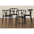 thumbnail image 6 of Baxton Studio Warner Modern and Contemporary Black Plastic 4-Piece Dining Chair Set, 6 of 7