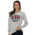 thumbnail image 4 of Funny Bingo Grandma Grandmother Gigi Plus Size Long Sleeve Graphic Tee Shirt Brisco Brands 2X, 4 of 5