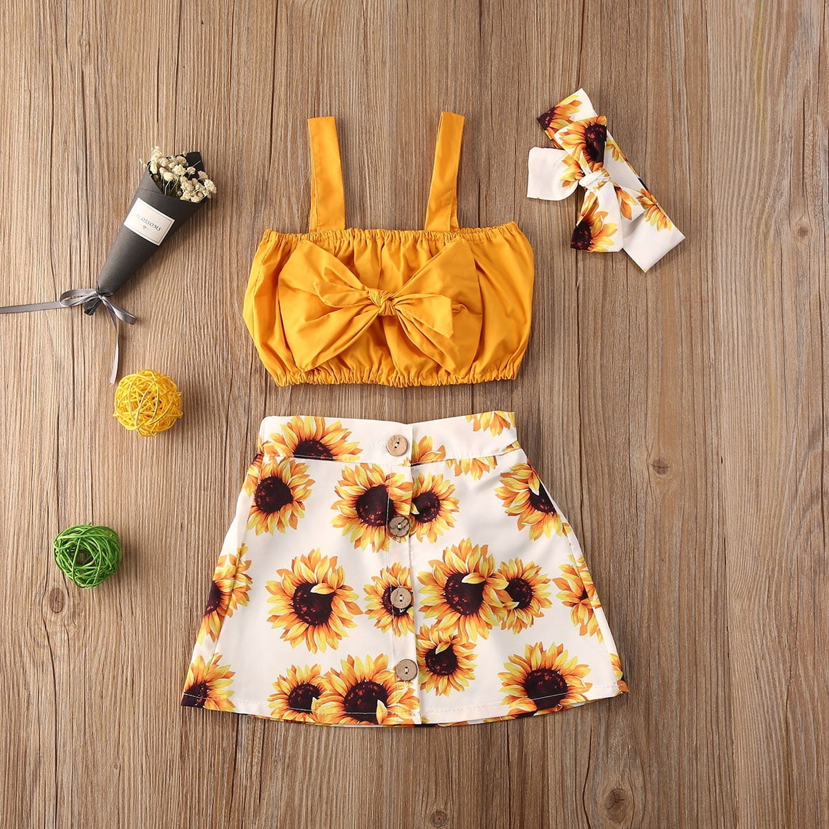 little girl sunflower dress