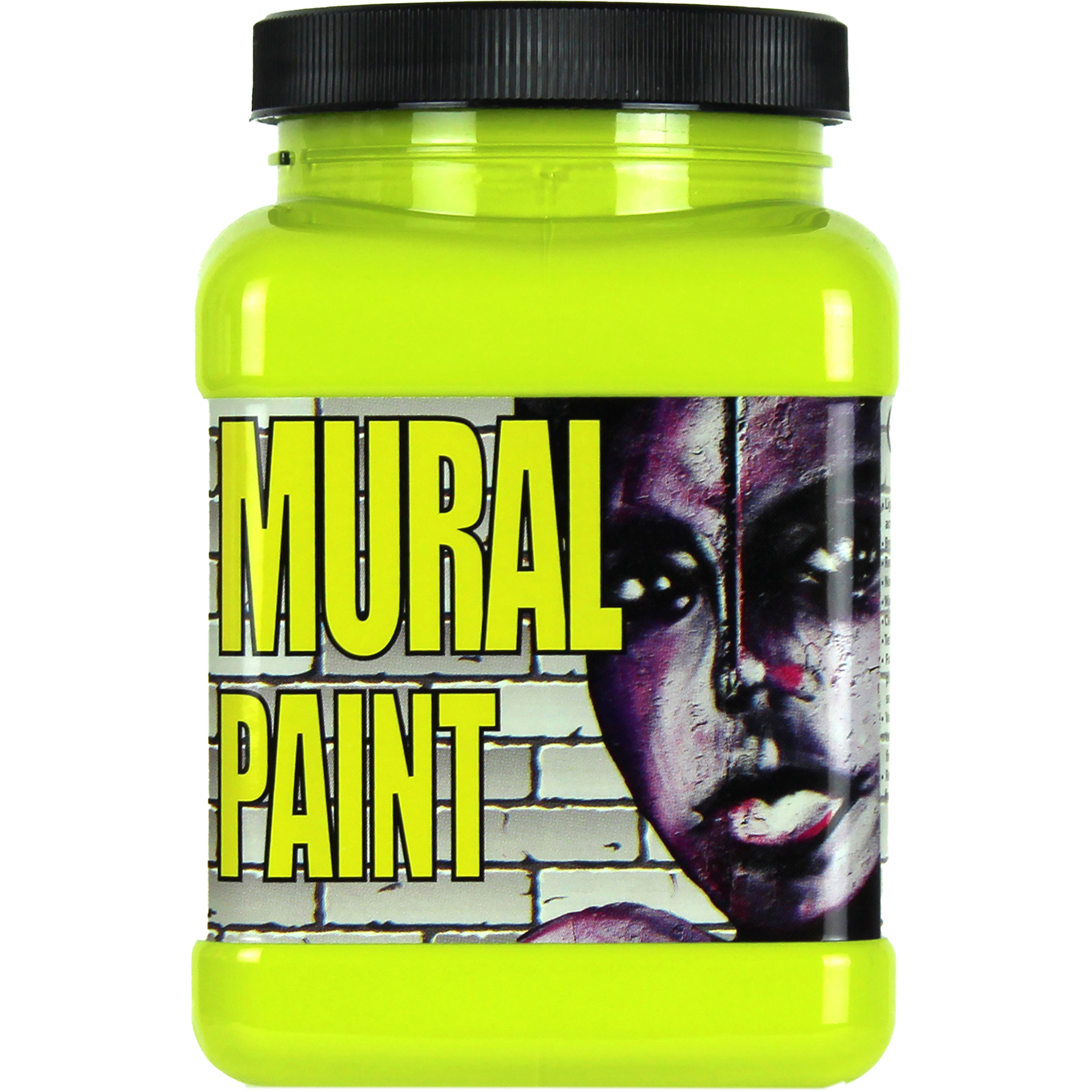 Chroma Mural Paint, Pint, Psychedelic (Yellow Green), Pack of 2