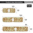 thumbnail image 4 of Coolnut Gingerbread Christmas Design 2PCS Kitchen Faucet Mat Bathroom Faucet Mat Sink Kitchen Faucet Sinkmat Faucet Splash Catcher Faucet Mat Dish Drying Mat Sink Mat for Kitchen Sink 30x5in, 4 of 7