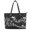 Cat & Musical Notes Pattern, variant on Uourmeti Owl Handbag, Leather Tote Bag for Everyday, Casual Practicality Saddle Handbag