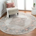 thumbnail image 2 of SAFAVIEH Shivan Quinlan Traditional Distressed Area Rug, Grey/Rose, 6'7" x 6'7" Round, 2 of 8