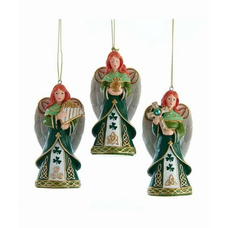 Irish Angel Ornaments, 3 Assorted