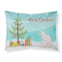 Burmilla 2 Cat Merry Christmas Fabric Standard Pillowcase CK4756PILLOWCASE
