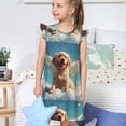 thumbnail image 4 of Fotbe Cute Angel Winged Dog Vestido de Dormir para Niñas de 3 a 10 Años, Mangas Cortas, Estilo Princesa, Pijama Camisón con Mangas Voladas-Small, 4 of 6