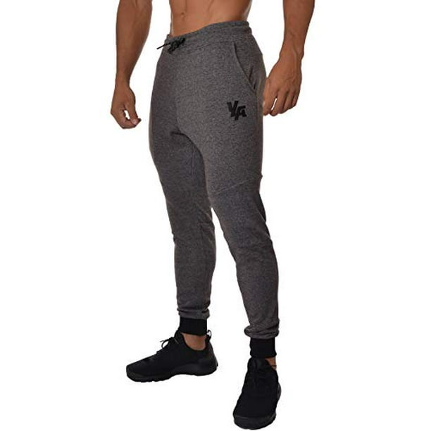 YoungLA Slim Fit Joggers for Men, French Terry Cotton Skinny Tapered  Sweatpants