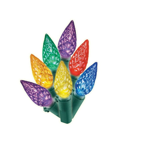 Philips 200ct Multi Led Faceted C6 String Christmas Lights