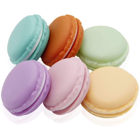 Étui à Macarons, Mini Boîte à Macarons, Boîte à Bijoux pour Macarons, Boîte à Pilules Mignonne pour Macarons, Boîte de Rangement Colorée pour Bijoux Macarons, Boîte de Rangement en Forme Bonbons Mignonne Étui Organisateur de Pilules Contenant (6 Pcs) Couleur Aléatoire * 6