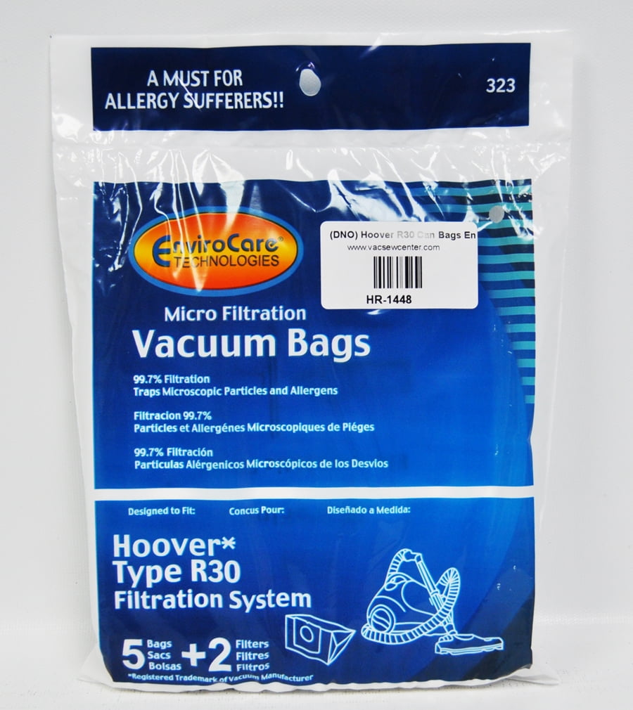40101002 Canister Vacuum Cleaners 4 Filters 10 Hoover R30 Allergy Vacuum BAG 
