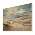 thumbnail image 2 of Designart "Coastal Dunes Coastal Sand art painting V" Landscapes Print on Natural Pine Wood, 2 of 5