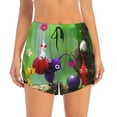 thumbnail image 4 of Lsque Pikmin Printed Women's Running Shorts with Liner Pockets,Elastic Quick Dry Workout Athletic Gym Yoga Shorts,Womens High Waist Shorts-XX-Large, 4 of 9