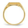 thumbnail image 2 of Solid 14k Yellow Gold 9.5x8mm Closed Back Engravable Monogram Signet Ring Band Size 5, 2 of 6