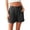 *5-Black, variant on VBVC Women's High Waisted Denim-Look Shorts,Ladies Dressy Pleated Pants with Pockets,Summer Breathable Sweatpants for Women,Dark Blue,S-3XL