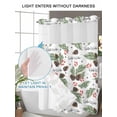 thumbnail image 4 of No Hook Shower Curtain with Snap in Liner,Rustic Pinecone Berry Leaf Waterproof Bath Curtain Double Layers with See Through Top Window,Seamless Watercolor Winter Plant Hotel Shower Curtains 60x72in, 4 of 9