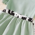 thumbnail image 4 of Kaprioy Girls Summer Outfits Toddler Western Baby Girl Summer Clothes Cattle Smocked Shirt Cow Print Ruffle Bloomer Shorts Cute Cowgirl Outfit, 4 of 9