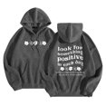 thumbnail image 1 of VBARHMQRT Red Sweatshirt Autumn Winter Hoodie Neck Solid Color Printed Long Sleeve Pullover Sweatshirt, 1 of 7