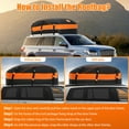 thumbnail image 4 of Adnoom 15 Cu Ft Car Roof Bag 100% Waterproof Rooftop Cargo Carrier, Car Luggage Storage Bag, Soft Sided Car Top Carrier Bag(40"x35"x18"), 4 of 10