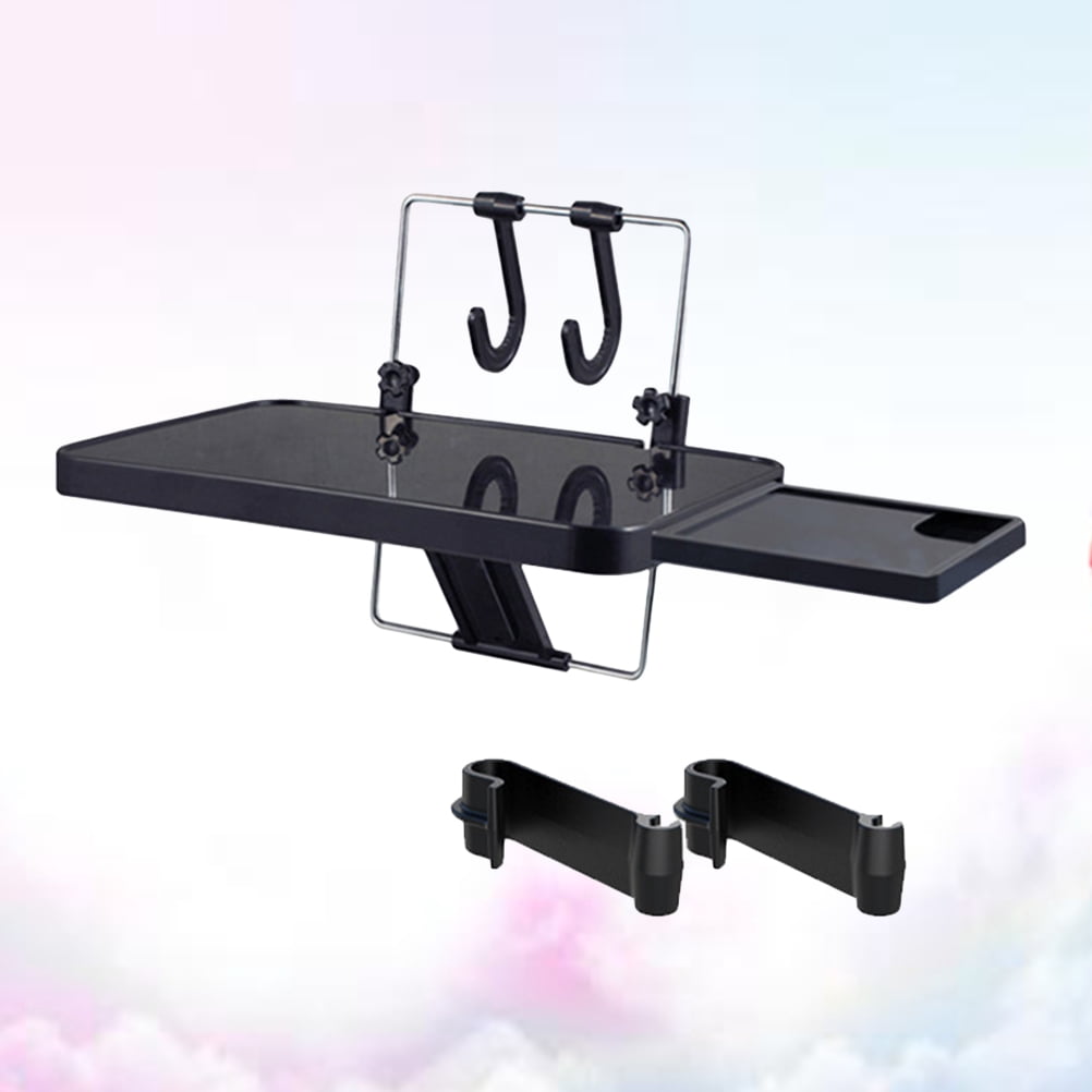 Toddmomy Car Traveler 1Pack ABS Stainless Steel Backseat Beverage Rack Dining Plate 35*9.2in