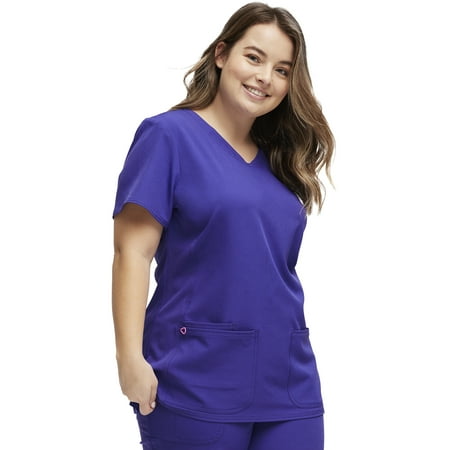 

Heartsoul Break On Through Scrubs Top For Women Shaped V-Neck 20710 S Purple Magic