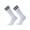 White, variant on Men Women Two Striped Mid Calf Athletic Sports Socks Breathable Polyester Socks for Football Basketball Cycling Training Daily Wear,1 Pair,Black