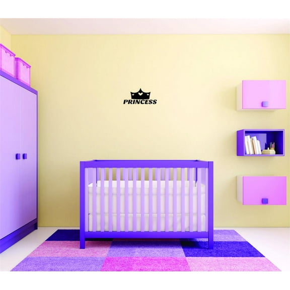 Custom Wall Decal Sticker Princess Crown Girls Teen Kids Bedroom Home Decor 20 x 20"