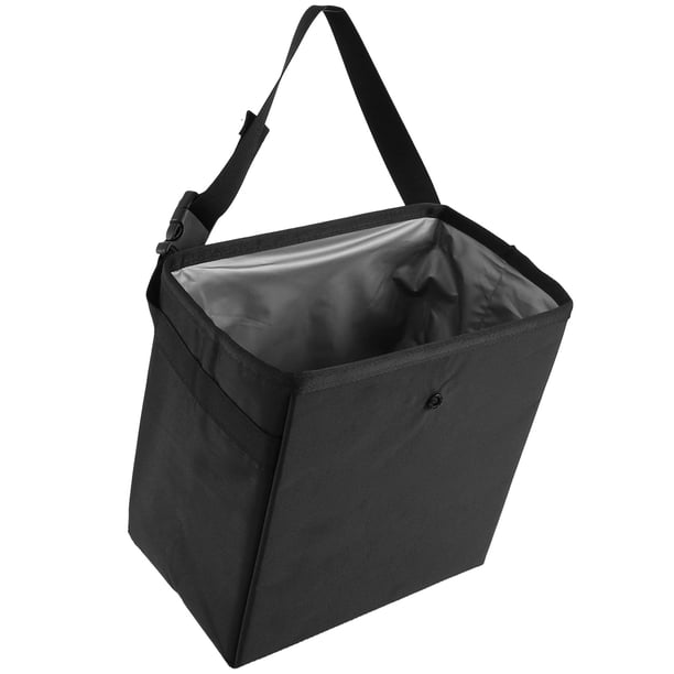 Cubo De Basura Para Coche Cubo De Basura Colgante Para Coche Bolsa De Basura Plegable Para Coche Organizador Plegable Para Coche Cubo De Basura Para Coche Suv, Camioneta, Monovolumen Negro