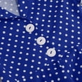 thumbnail image 4 of Xudanell Kids Notch Lapel 50s Dress for Girls Vintage Retro 1950s Polka Dot Dress for Girls 50's Audrey Hepburn Rockabilly Swing Dress (Blue, L), 4 of 6